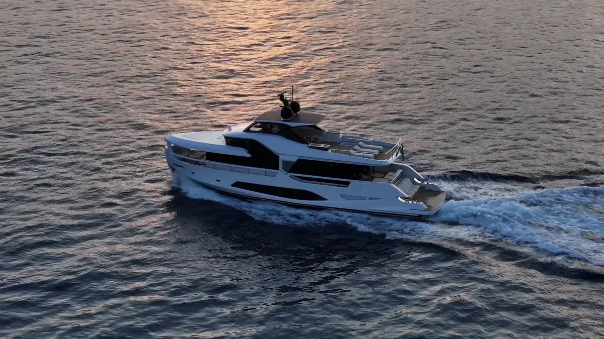 L'intérieur d'un Ferretti Yacht