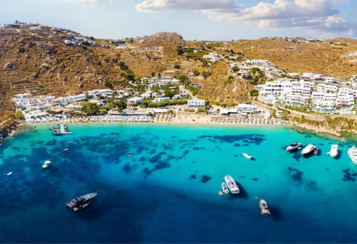 Psarou and Ornos - yacht charter Mykonos